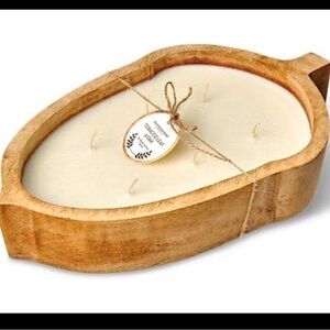 Huntington Home Rustic Carved Wood Candle